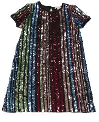 Černo-barevné šaty s flitry Primark