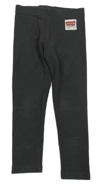 Antracitové žebrované legíny Next