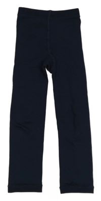 Tmavomodré zateplené punčocháčové legíny