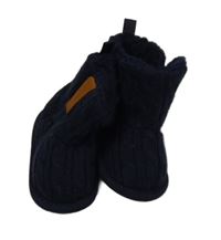 Nové - Tmavomodré pletené vzorované zateplené válenky Primark