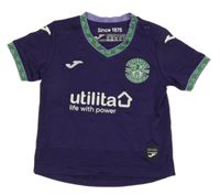 Fialovo-zelené sportovní tričko s nápisy Joma