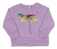 Lila mikina s vážkou 