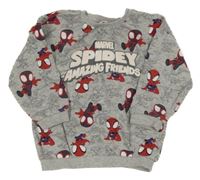 Šedá mikina se Spidermany Marvel