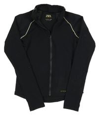 Černá propínací sportovní crop mikina Zara