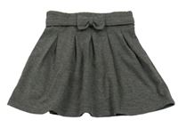 Šedá tepláková sukně s mašlí Pusblu