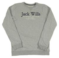 Šedá mikina s nápisy Jack Wills 