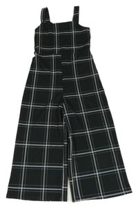 Nové - Černo-bílý kostkovaný kalhotový overal M&Co.