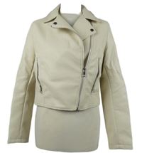 Dámský smetanový koženkový crop křivák Primark
