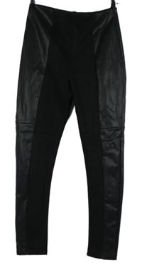 Dámské černé koženkovo/semišové tregíny In The Style 