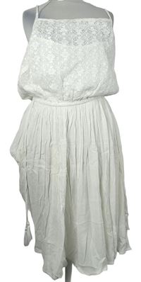 Dámské bílé šaty s krajkovým živůtkem Simply Be 