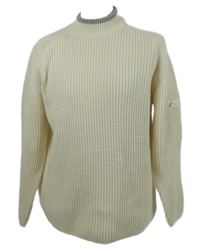 Pánský smetanový vlněný svetr 