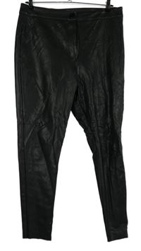 Dámské černé koženkové kalhoty F&F