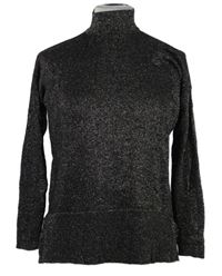 Dámský černo-zlatý melírovaný svetr se stojáčkem Atmosphere 