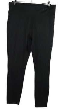 Dámské černé vzorované sportovní legíny TU 