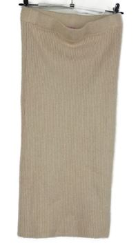 Dámská pudrová pletená midi sukně Primark 