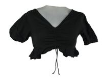 Nové - Dámská černá crop halenka Boohoo 