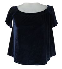 Dámská tmavomodrá sametová halenka Atmosphere 