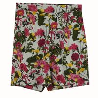 Dámské bílé květované plátěné kraťasy Primark 