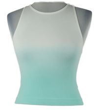 Dámský bílo-světlemodrý žebrovaný ombré crop top Primark 