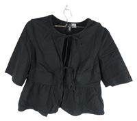 Dámská černá peplum halenka se zavazováním H&M