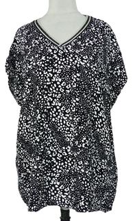 Dámská černo-bílá vzorovaná halenka Laura Torelli 