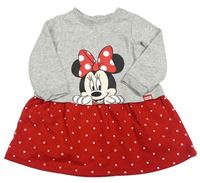 Šedo-červené teplákové šaty s Minnie H&M