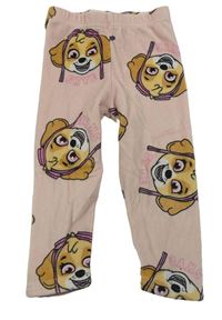 Světlerůžové plyšové legíny s Paw PAtrol Nickelodeon