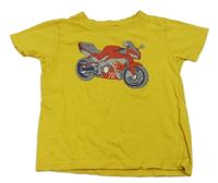 Žluté tričko s motorkou blue seven