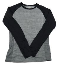 Šedo-černé funkční triko Pocopiano