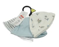 Nové - 3x bavlněná čepice modrá+ pruhovaná+ bílá s obrázky F&F