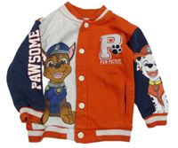 Bílo-červeno-tmavomodrá baseballová mikina s PAw PAtrol Nickelodeon