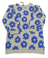 Světlebéžové květinové teplákové šaty Anydays