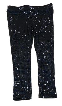 Černé puntíkaté třpytivé legíny Next