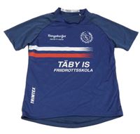 Tmavomodré sportovní tričko s nápisem 