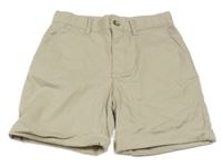 Béžové plátěné chino kraťasy River Island