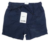 Nové - tmavomodré plátěné kraťasy Next