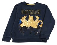 Tmavomodrá mikina s Batmanem a flitry M&S