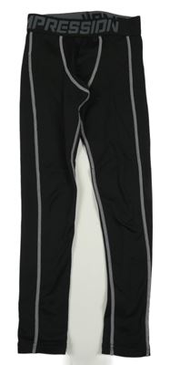 Černo-bílé funkční legíny Impression 