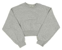 Šedá melírovaná crop mikina H&M