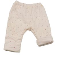 Růžové puntíkaté zateplané tepláky Cadet Rousselle