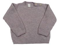 Fialový melírovaný svetr H&M