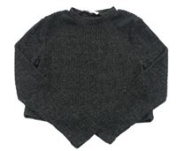 Tmavošedé úpletové crop triko zn. Primark