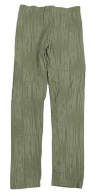 Khaki legíny s nápisy River Island