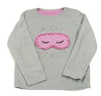 Šedá fleecová mikina s maskou Primark