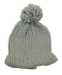 Šedá třpytivá čepice s bambulí Primark