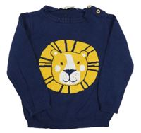 Tmavomodrý svetr s lvem Lupilu