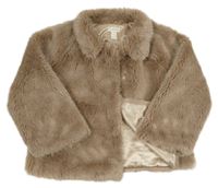 Béžová kožešinová podšitá bunda Monsoon