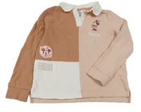 Broskvovo-lososové polo triko s Minnie Disney