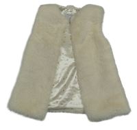 Smetanová kožešinová podšitá vesta Primark