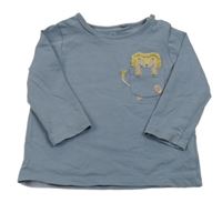 Šedé triko s lvem Next